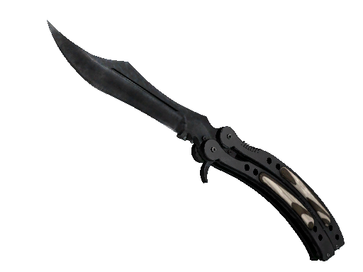 ★ Butterfly Knife | Black Laminate (Well-Worn)