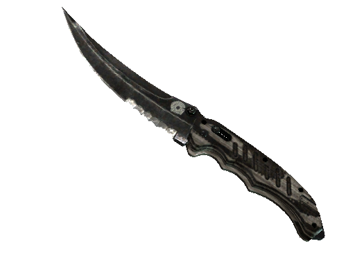 ★ Flip Knife | Black Laminate (Battle-Scarred)